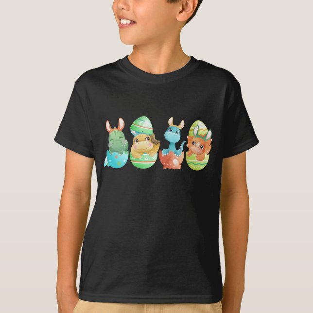 Funny T Rex Rabbit Dinosaur Påskhare Egg Costu Shirt (Framsida)