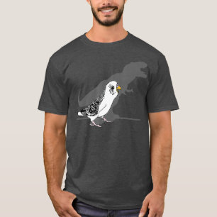 Funny T-rex White Budgie Birb memes Cute Parrot T Shirt