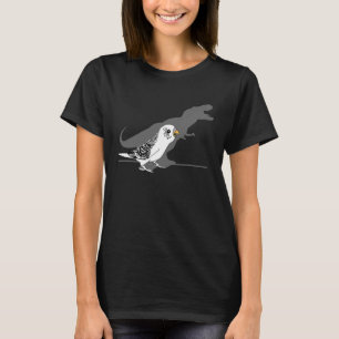 Funny T-Rex White Budgie Birb Memes Cute Screaming T Shirt