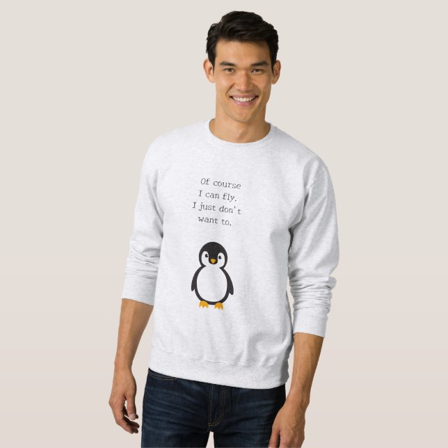 Funny T-Shirt Lång Ärmad Tröja (Hel framsida)