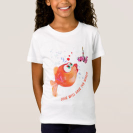Funny T-Shirt med Fiske och Mask - Anpassningsbar 