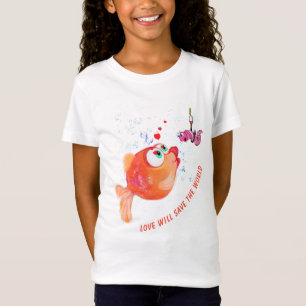 Funny T-Shirt med Fiske och Mask - Anpassningsbar