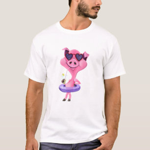 Funny T-Shirt med Party Gris