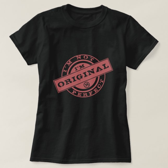 Funny T-Shirt med Text Frimärke - Anpassade (Design framsida)