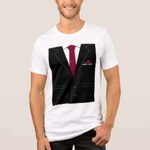 Funny T-Shirt Personlig Namn Business Kostym