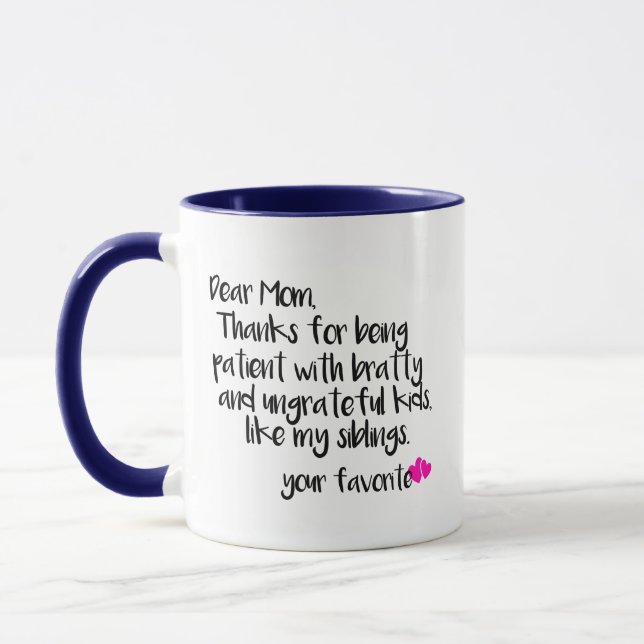 Funny Tack Mamma Meme Mors dag Gift-kaffe Mugg (Vänster)