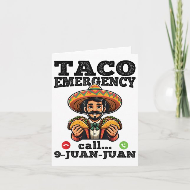 Funny Taco Akut Ring 9 Juan för Cinco De Kort (Framsida)