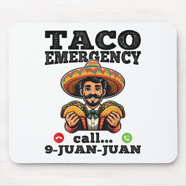 Funny Taco Akut Ring 9 Juan för Cinco De Musmatta (Framsidan)