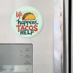 Funny Taco Älskare Fiesta Foodie Humor Art Magnet