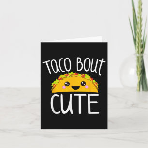 Funny Taco Älskare Shirt Taco Bout Cute Girl Boy K Kort