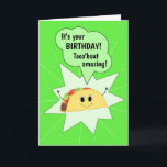 Funny taco Birthday Card Kort<br><div class="desc">Lustigt taco-födelsedagskort som är perfekt för taco älskare! Det här kortet är anpassade med ditt personlig-meddelande.</div>