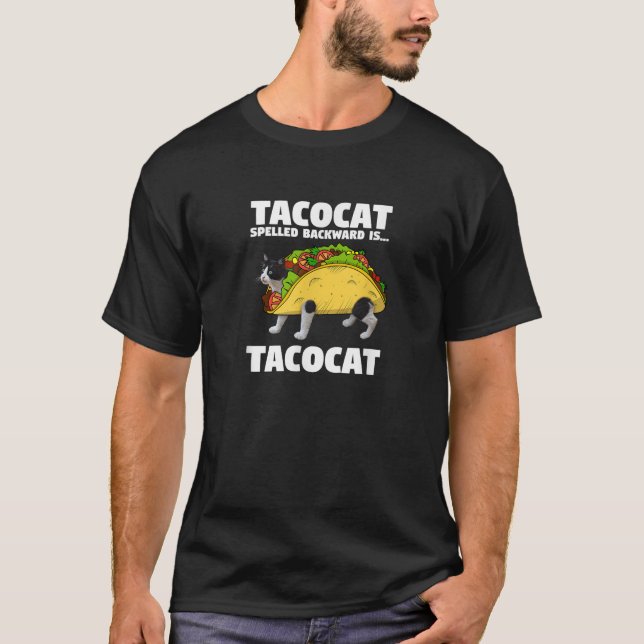 Funny Taco Cat Graphic T Shirt (Framsida)