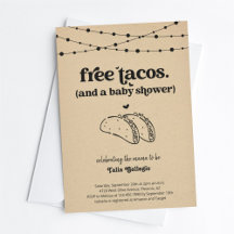 Funny Taco Couples babystöldsinbjudan
