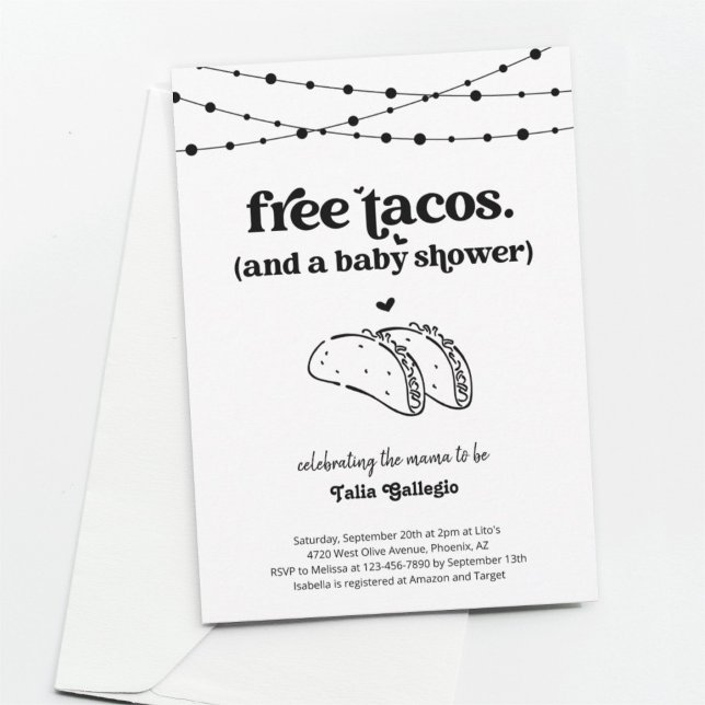 Funny Taco Couples babystöldsinbjudan Inbjudningar (Skapare uppladdad)