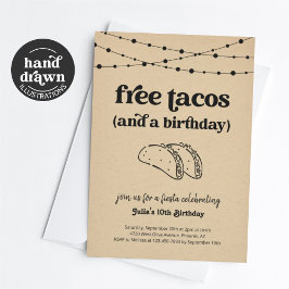 Funny Taco Födelsedagsfest inbjudan