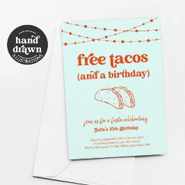 Funny Taco Födelsedagsfest inbjudan-inbjudan Inbjudningar