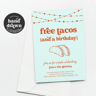 Funny Taco Födelsedagsfest inbjudan-inbjudan Inbjudningar