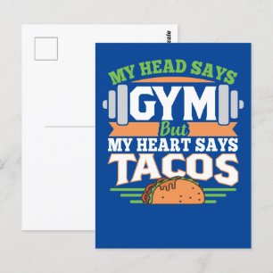 Funny Taco Gym Vykort