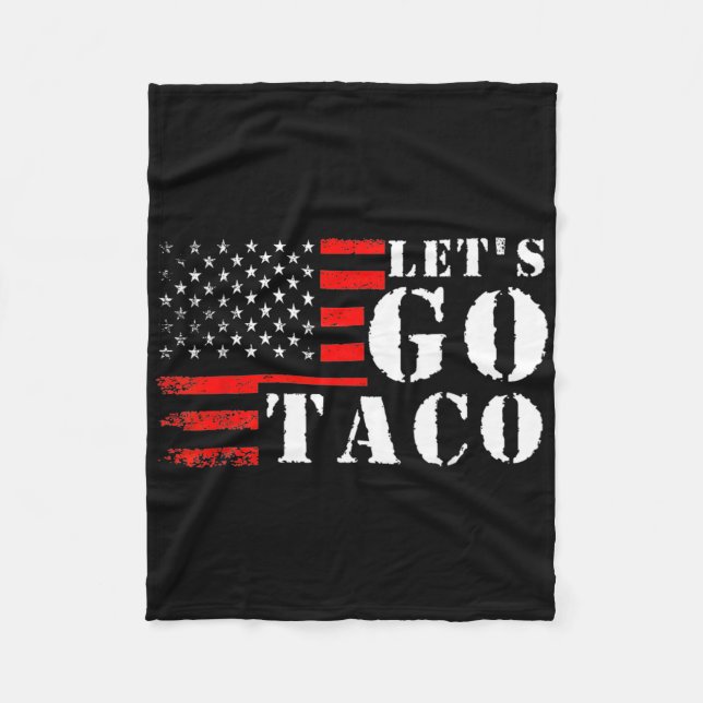 Funny Taco Låt oss Go Taco Fleecefilt (Framsidan)