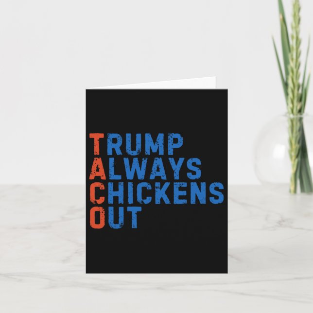 Funny Taco Memre Trump Chickens Out Tariff M Kort (Framsida)