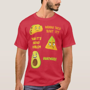 Funny Taco Nacho Avocado Guacamole design Cinco De T Shirt