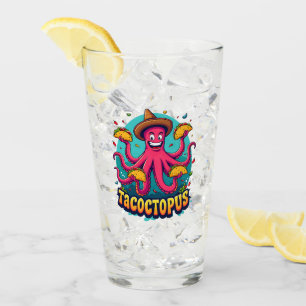 Funny Taco Octopus Tecknad Food Pun Glaskopp