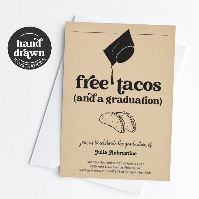 Funny Taco Studentfest Inbjudningar (Skapare uppladdad)