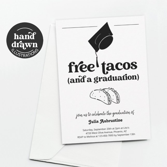 Funny Taco Studentfest Inbjudningar (Skapare uppladdad)