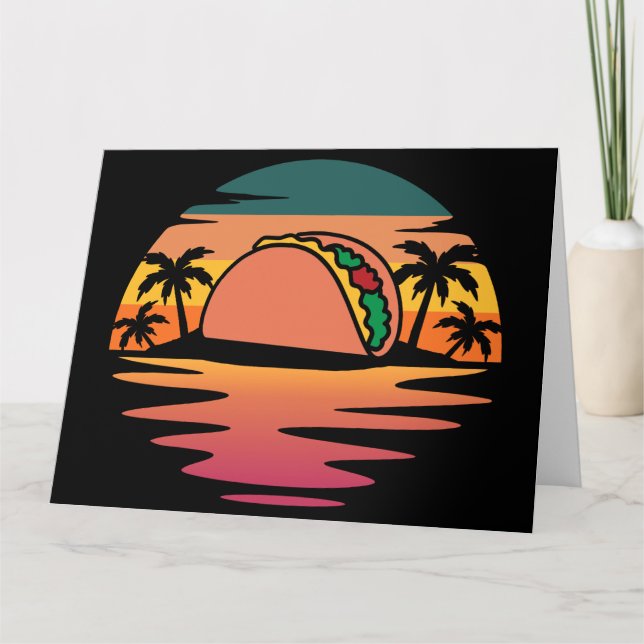 Funny Taco Summer Vacation Island: Cinco De Mayo Kort (Framsida)