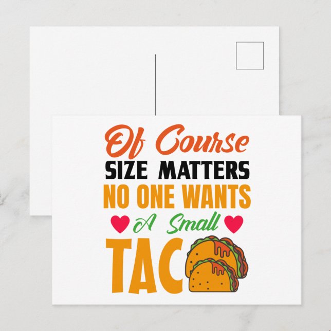 Funny Taco-vykort Vykort (Fram/baksida)