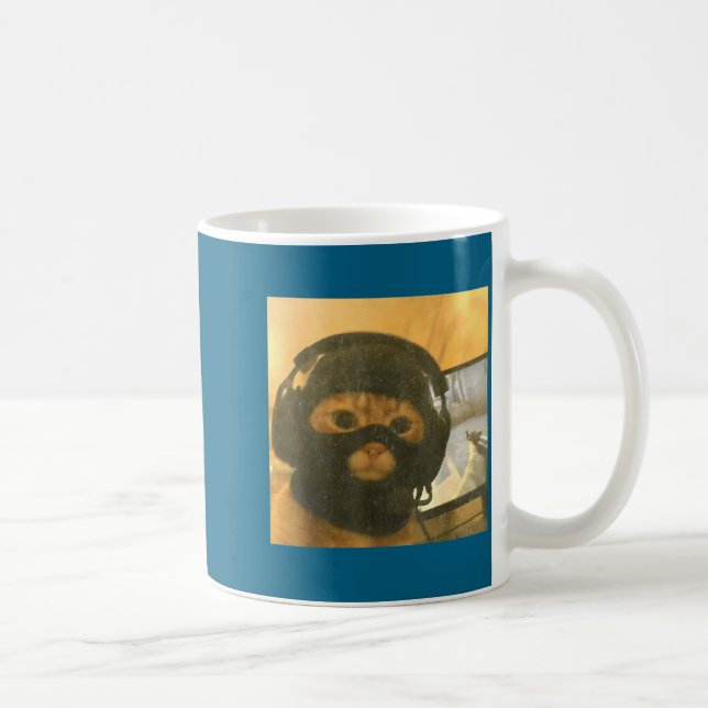 Funny Tactical Gamer Cat Meme Graphic  Kaffemugg (Höger)