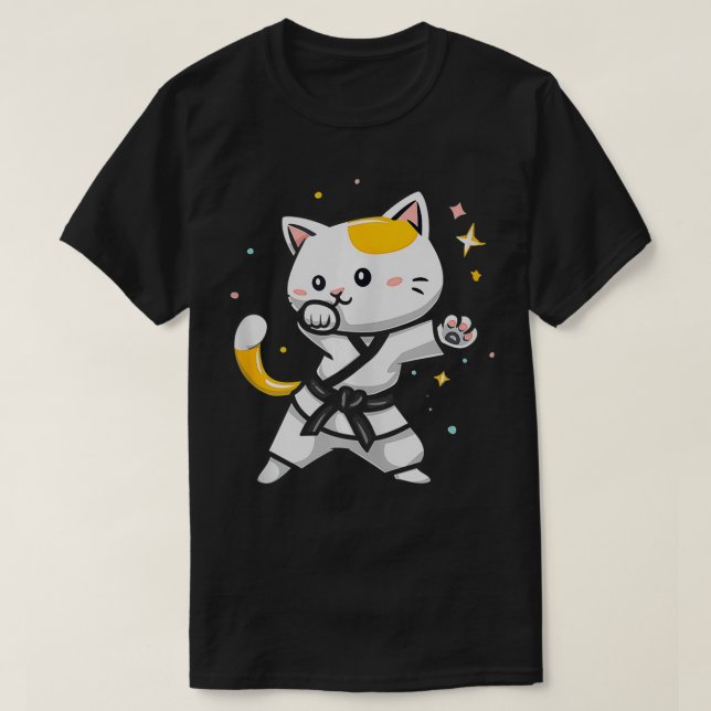 Funny Taekwondo Cat Player Women Manar Kids T Shirt (Design framsida)
