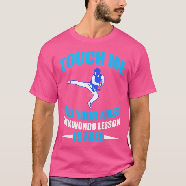 Funny Taekwondo First Lesson Martial Arts T Shirt (Framsida)
