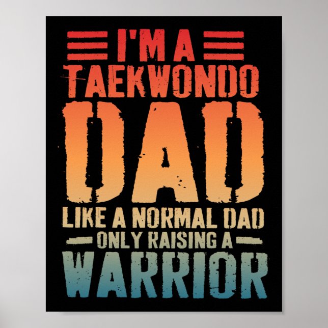 Funny Taekwondo Pappa som Normal Pappa Taekwondo F Poster (Framsidan)