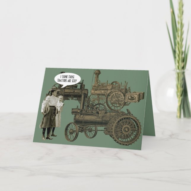 FUNNY TAL STEAM MOTORTRAKTION TRAKCTOR KORT (Framsida)