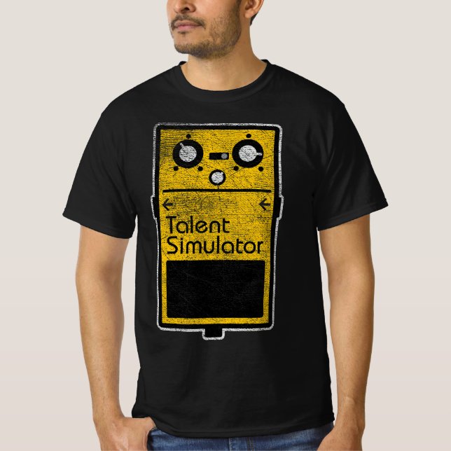 Funny Talent Simulator Effect Pedal  T Shirt (Framsida)