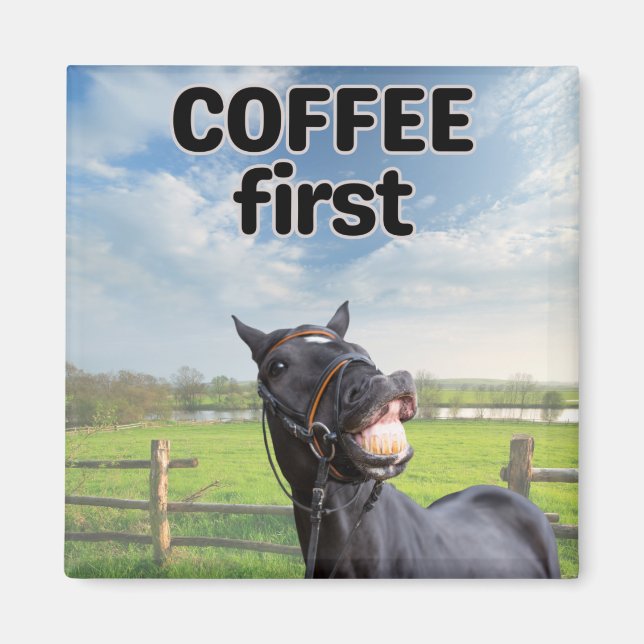Funny Talking Horse Humor Magnet (Framsidan)