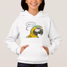 Funny Talking Parrot Ansikte Hoodie