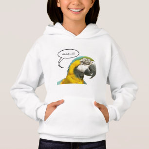Funny Talking Parrot Ansikte Hoodie T Shirt