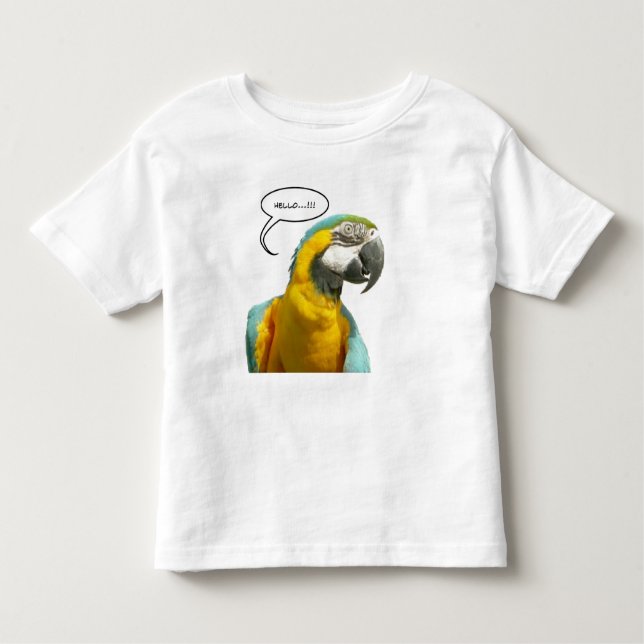 Funny Talking Parrot Småbarn T-shirt (Framsida)