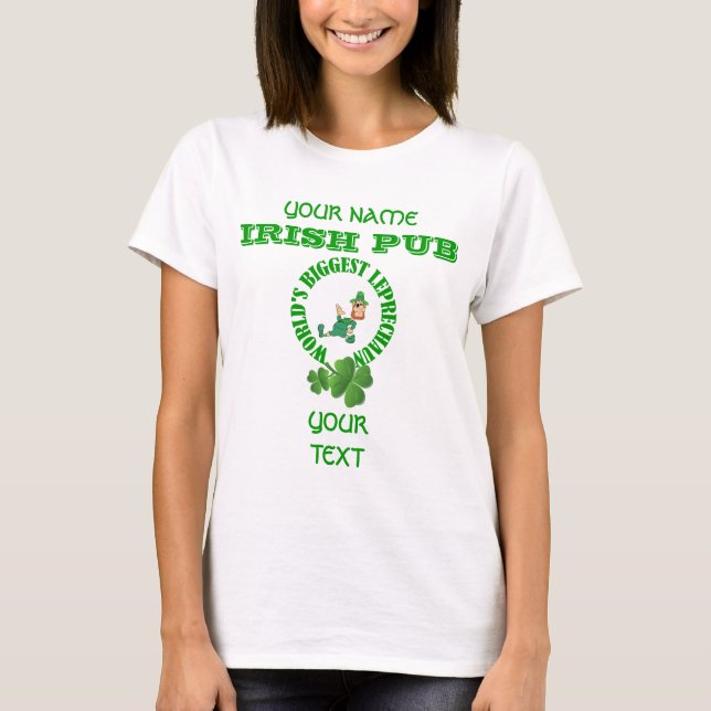 Funny Tallest leprechaun St Patrick's T-shirt (Framsida)