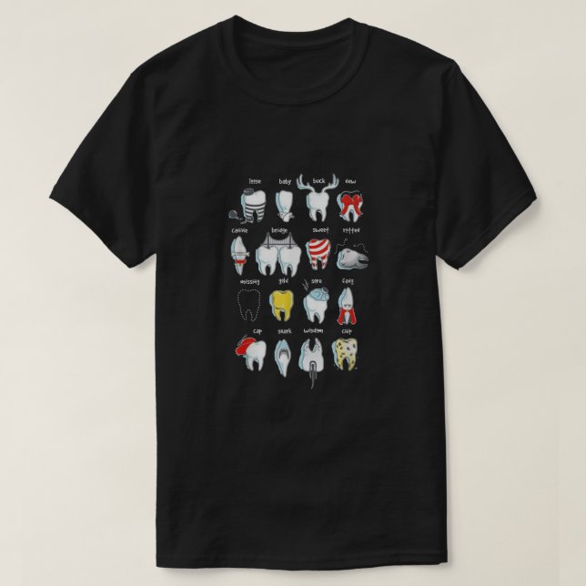 Funny tanddesign Dentist Teeth Dental T Shirt (Design framsida)
