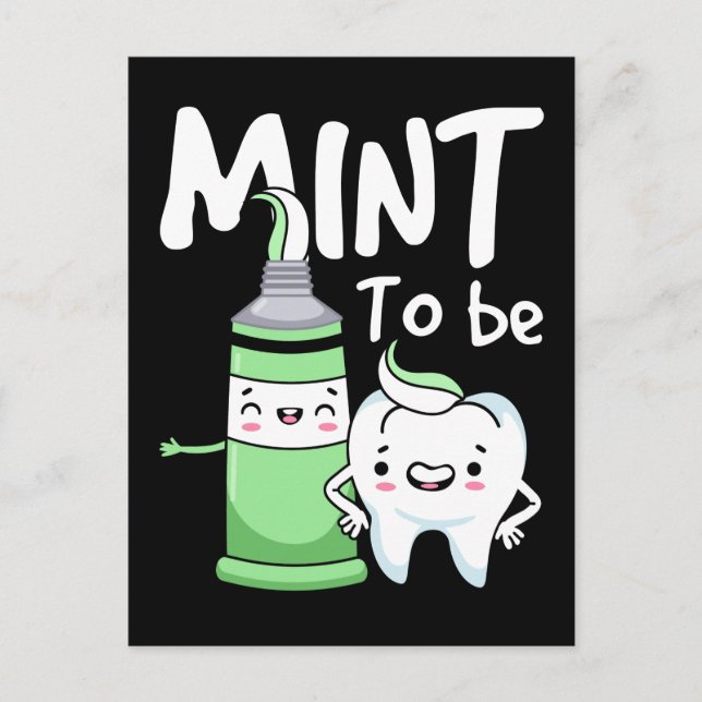 Funny tandkräm Humor Dentist Dental Assistant Vykort (Framsida)