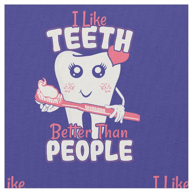 Funny tandläkare - som Teeth bättre än människor Tyg (Närbild)