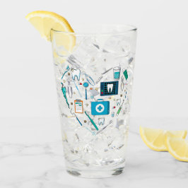 Funny tandtandtandläkare Verktyg Heart Glaskopp