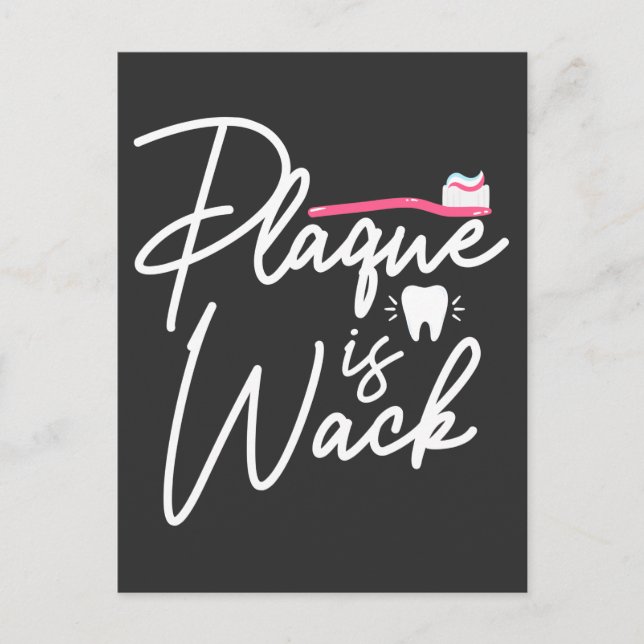 Funny Tandvård Plaque Dental Assistant Vykort (Framsida)