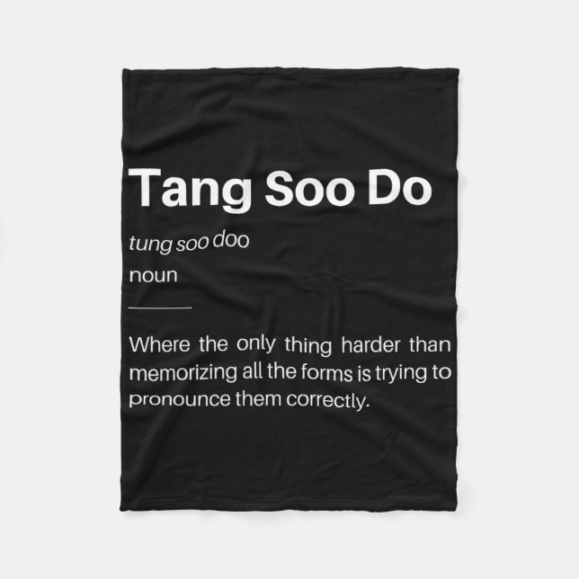 Funny Tang Soo Do Definition Martial Arts Karate S Fleecefilt (Framsidan)