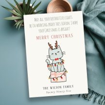 Funny Tangled Jul Ljus Cat Gift