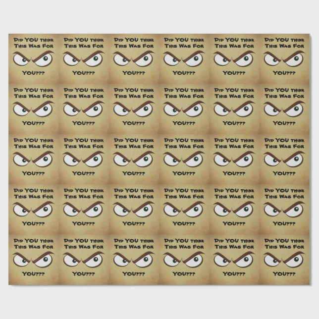 FUNNY tänka du det här för dig? Presentpapper (Platt)