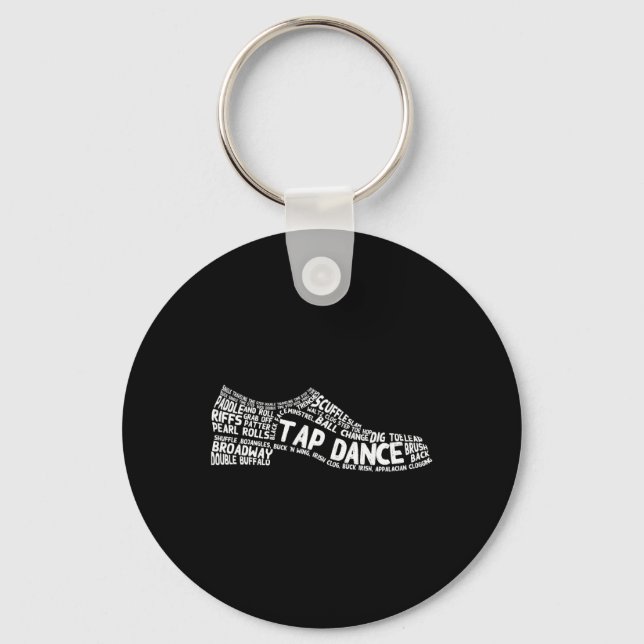 Funny Tap Dance Gift Shoe Dancing Cute Dancer Mana Nyckelring (Framsida)